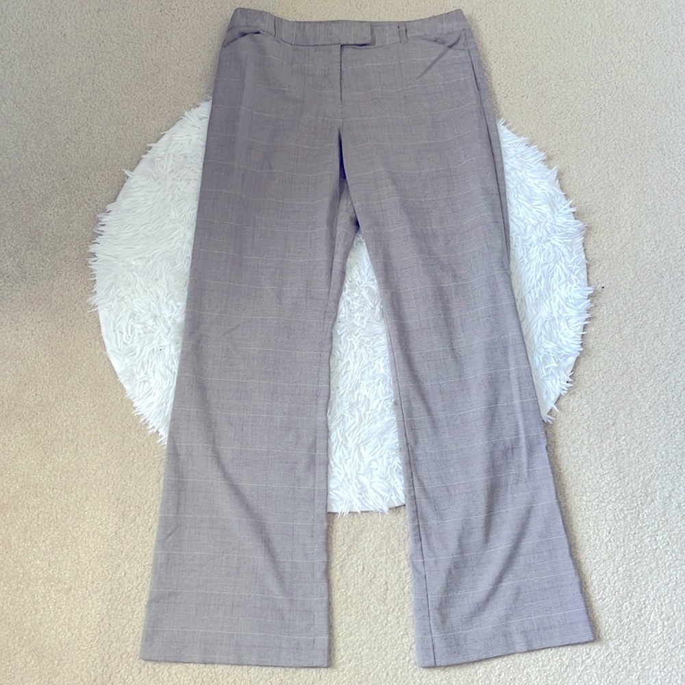 Crazy Horse by Liz Claiborne Brown and Tan Plaid Wide Leg Trousers/Dress Pants - Picture 1 of 6